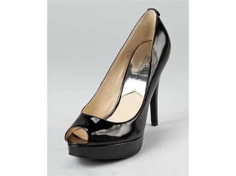 michael kors mary jane platform pumps|Michael Kors peep toe pump.